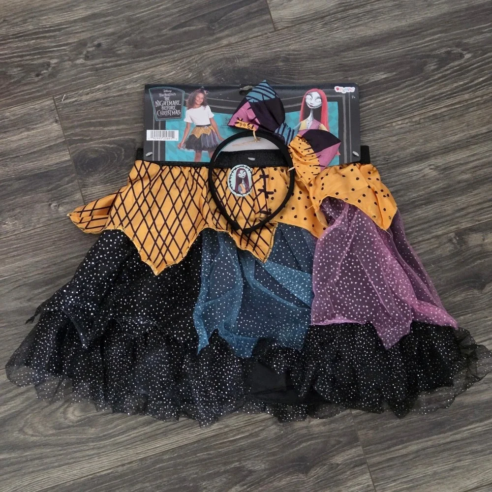 Disguise Sally Nightmare Before Christmas Kids Tutu Headband Set OS 7+ NEW